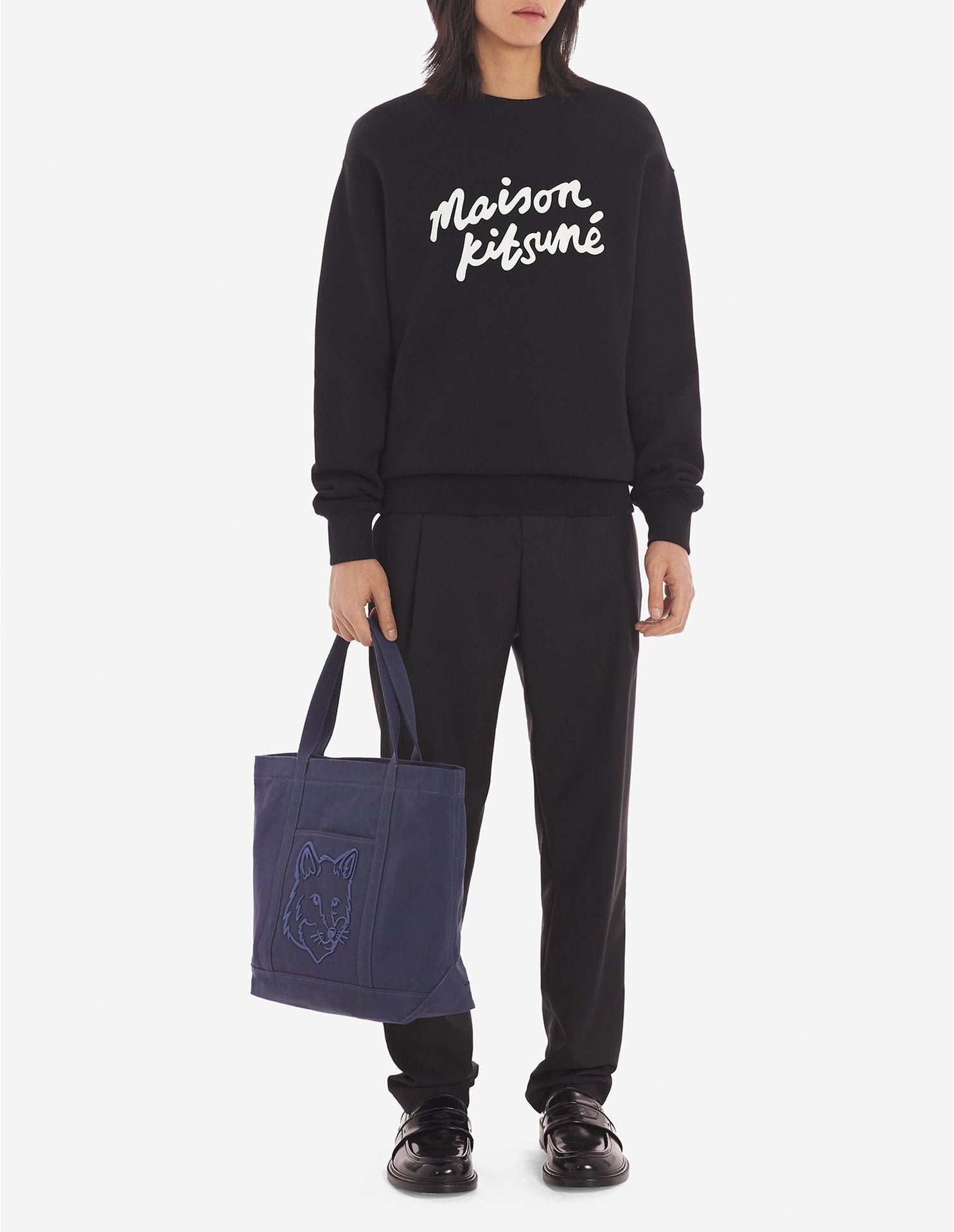 Sweatshirt à manches longues avec impression  - Black & White