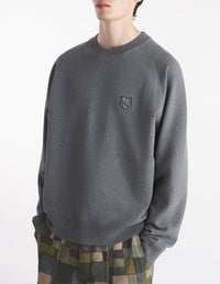 Sweatshirt Bold Fox Head oversize à col rond - Dark Grey Melange