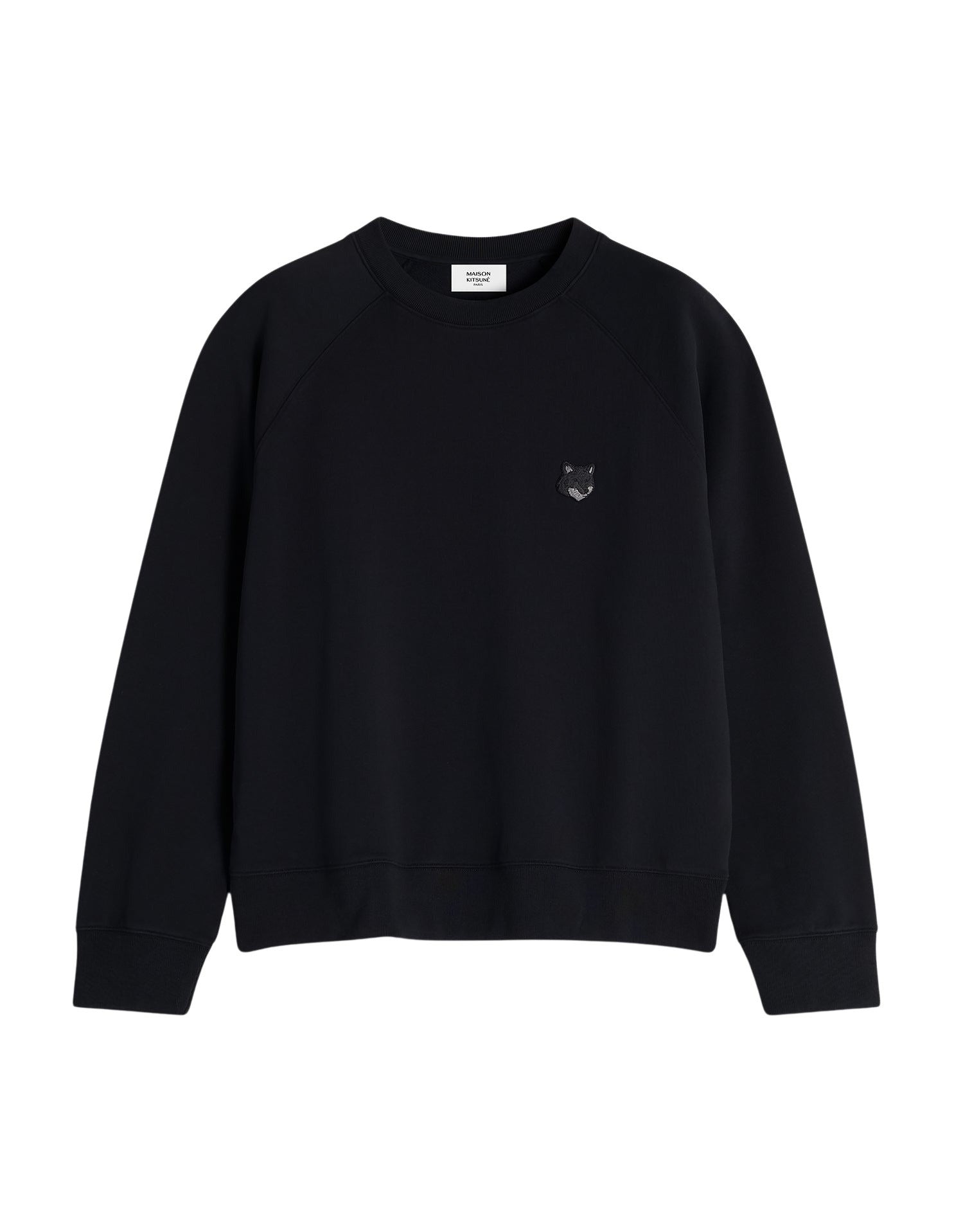 Sweatshirt Bold Fox Head oversize à col rond - Black