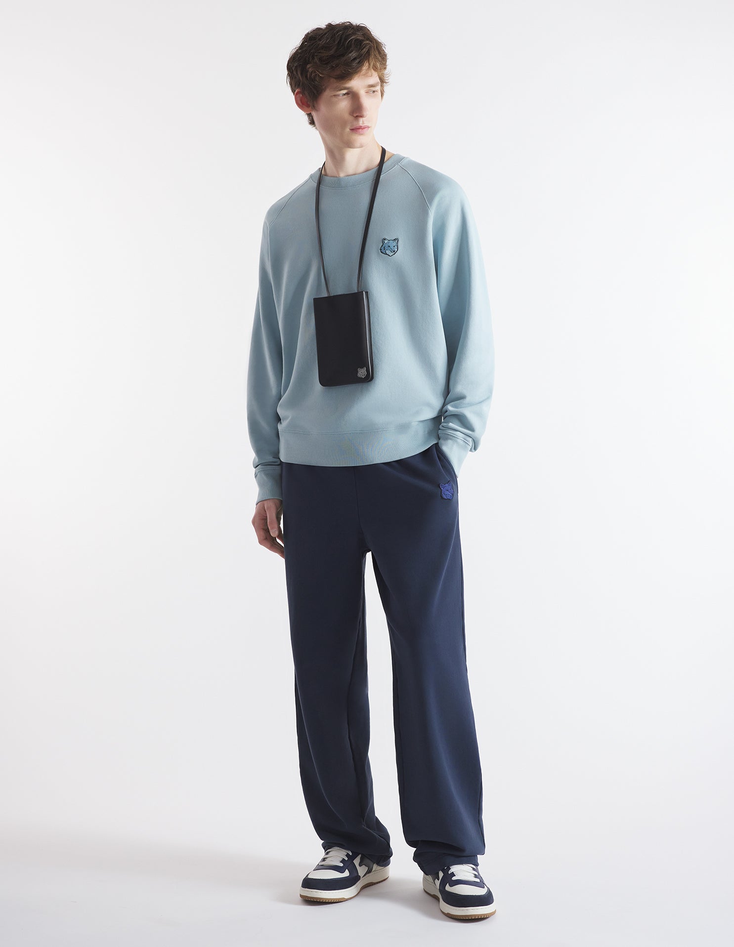 Bold Fox Head Patch Oversize Sweatshirt - Placid