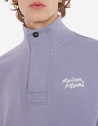 Oversized stand-up collar sweatshirt - Duster Blue