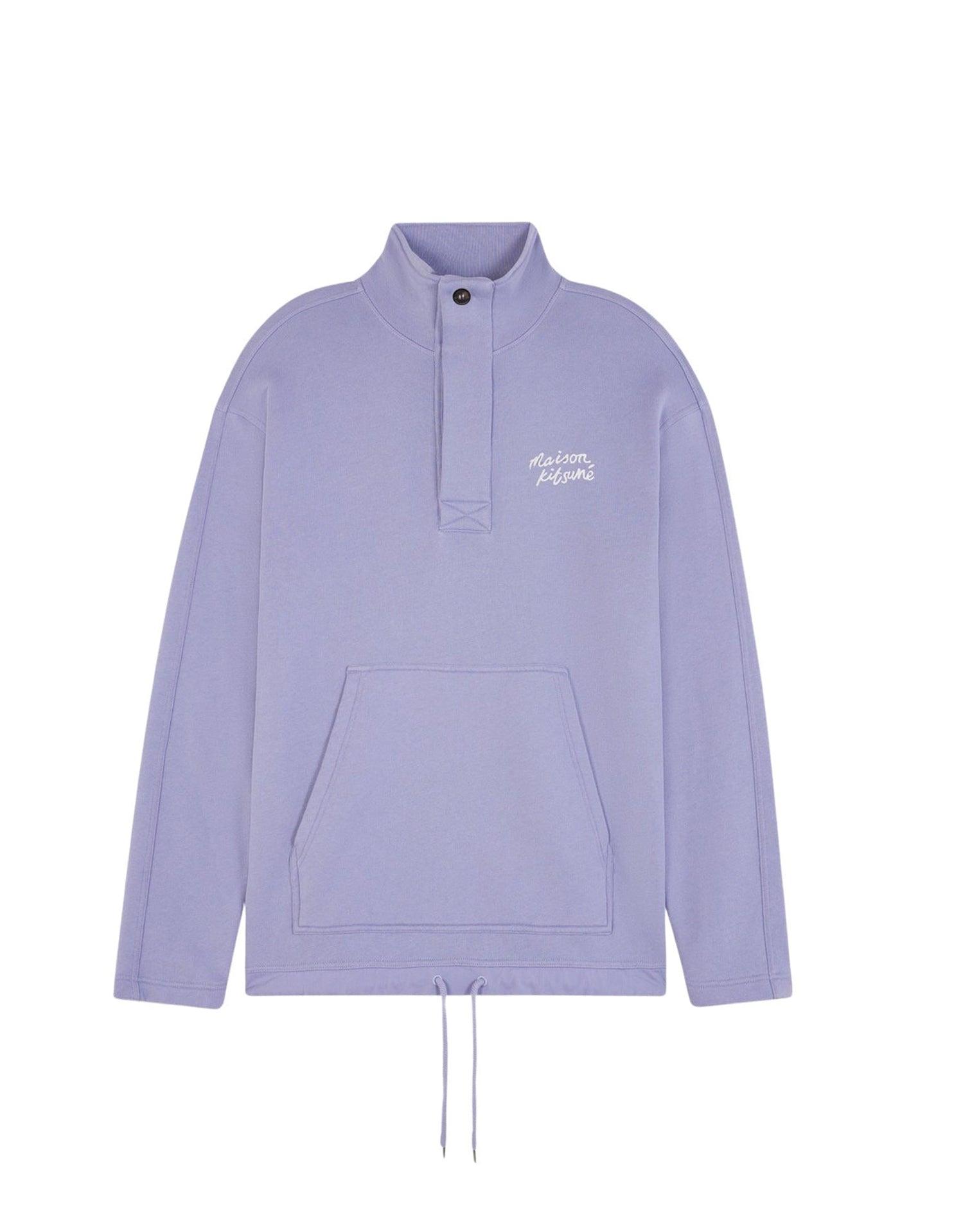 Oversized stand-up collar sweatshirt - Duster Blue