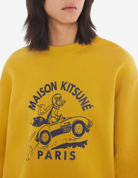 Long-sleeved sweatshirt with print - French Mustard