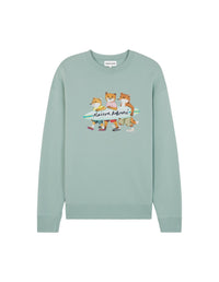 Long-sleeved sweatshirt with print - Seafoam Blue