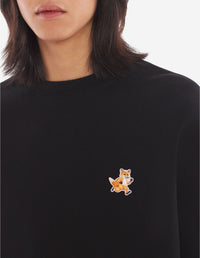 Round-neck sweatshirt with crest - Black