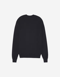 Round-neck sweatshirt with crest - Black