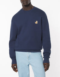 Sweatshirt with printed logo - Ink Blue