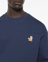 Sweatshirt with printed logo - Ink Blue