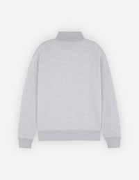 Trucker sweatshirt with badge - Light Grey Melange