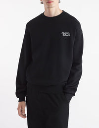 Long-sleeved sweatshirt with embroidery - Black & White