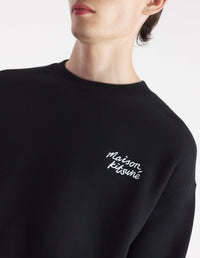 Long-sleeved sweatshirt with embroidery - Black & White