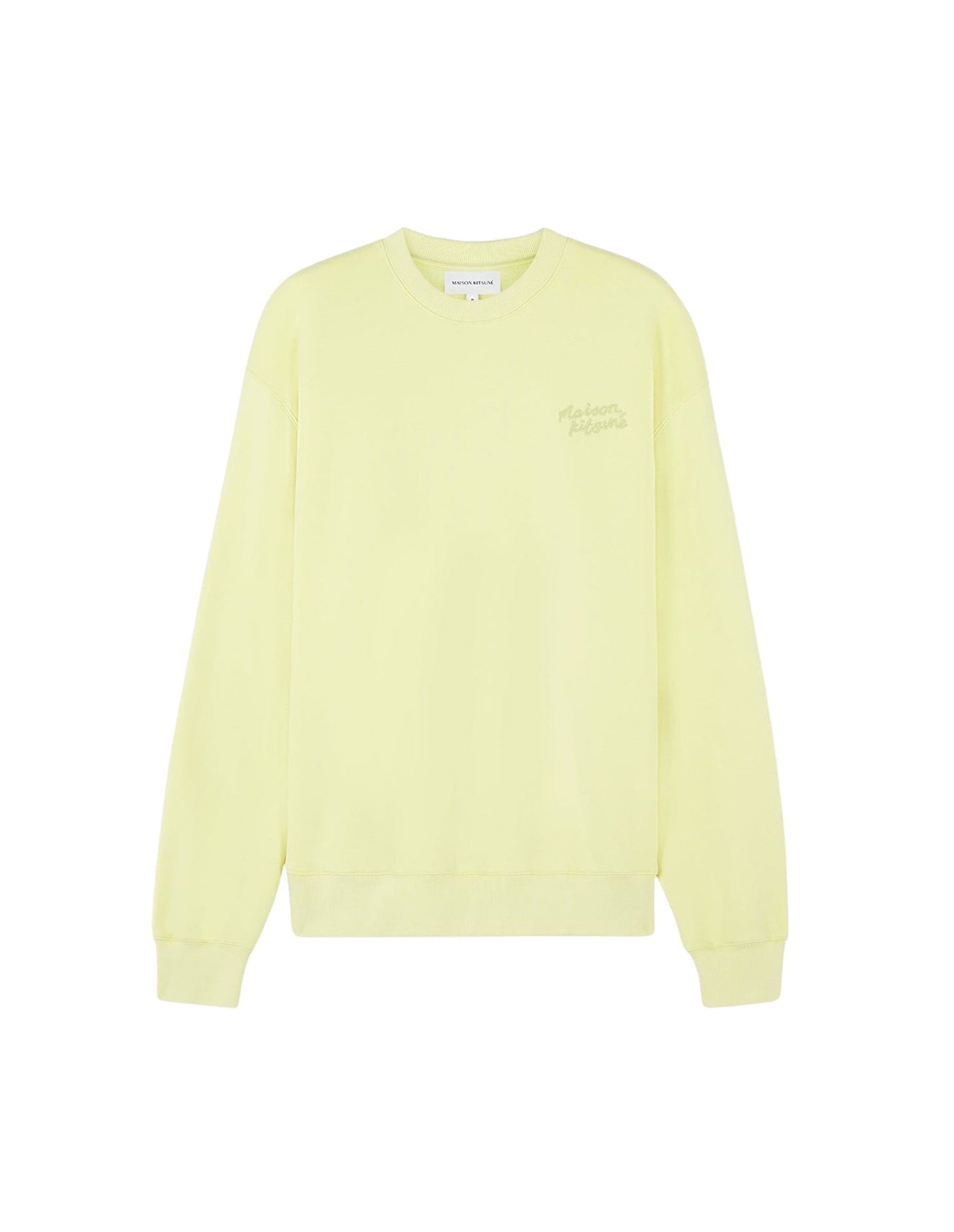 Sweatshirt à manches longues avec broderie - Chalk Yellow