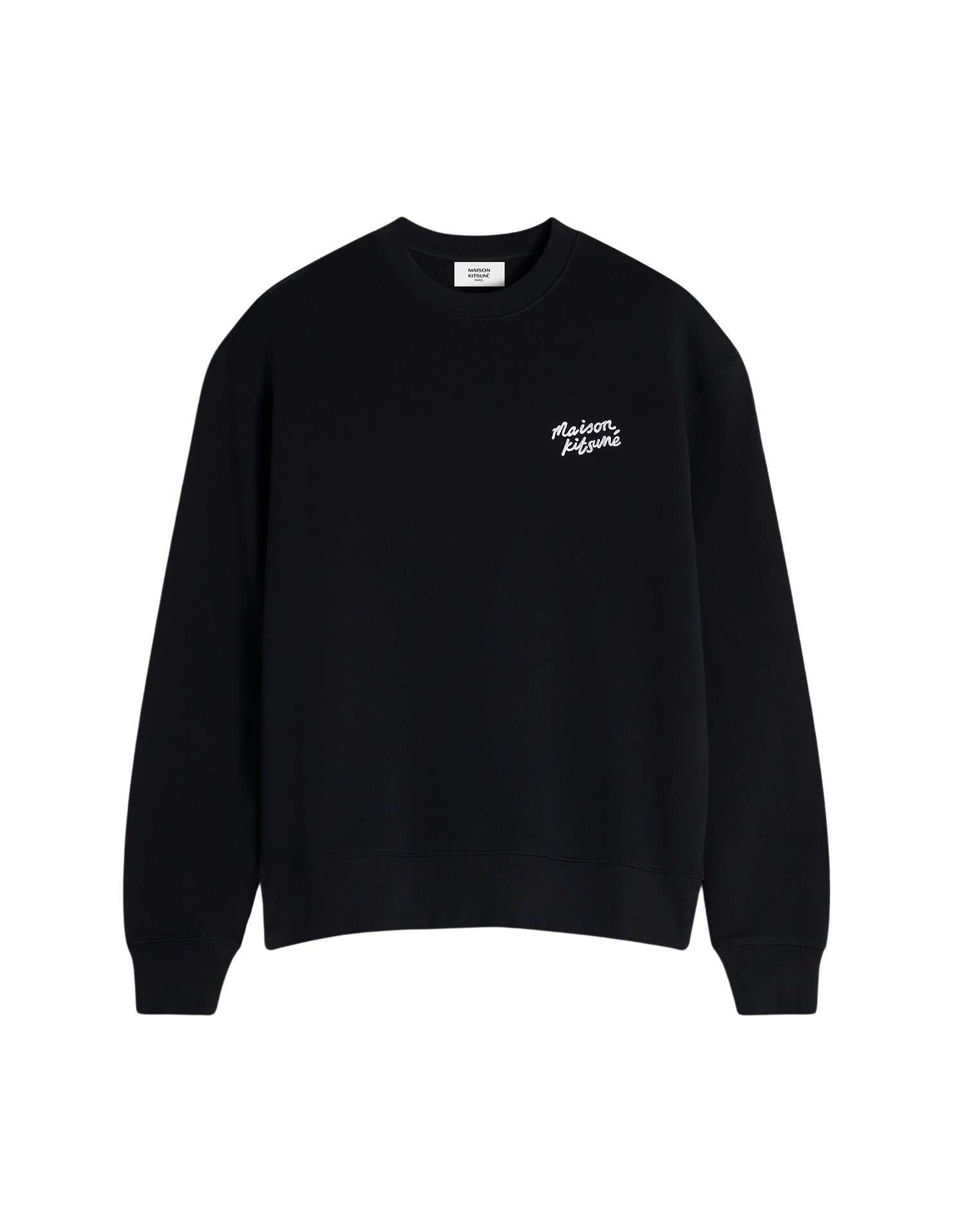 Sweatshirt à manches longues avec signature brodée - Black & White