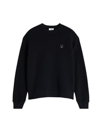 Bold Fox Head Sweatshirt with patch - Black
