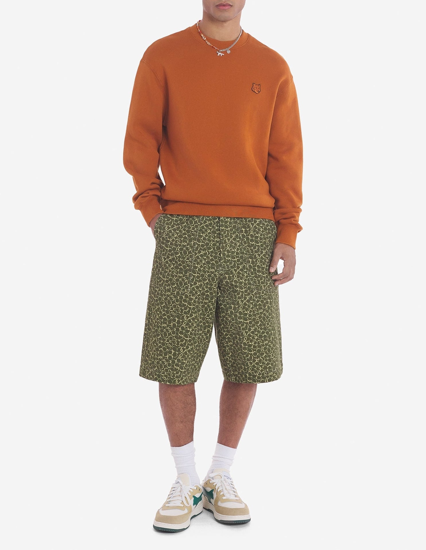 Sweatshirt Bold Fox Head avec écusson - Tobacco