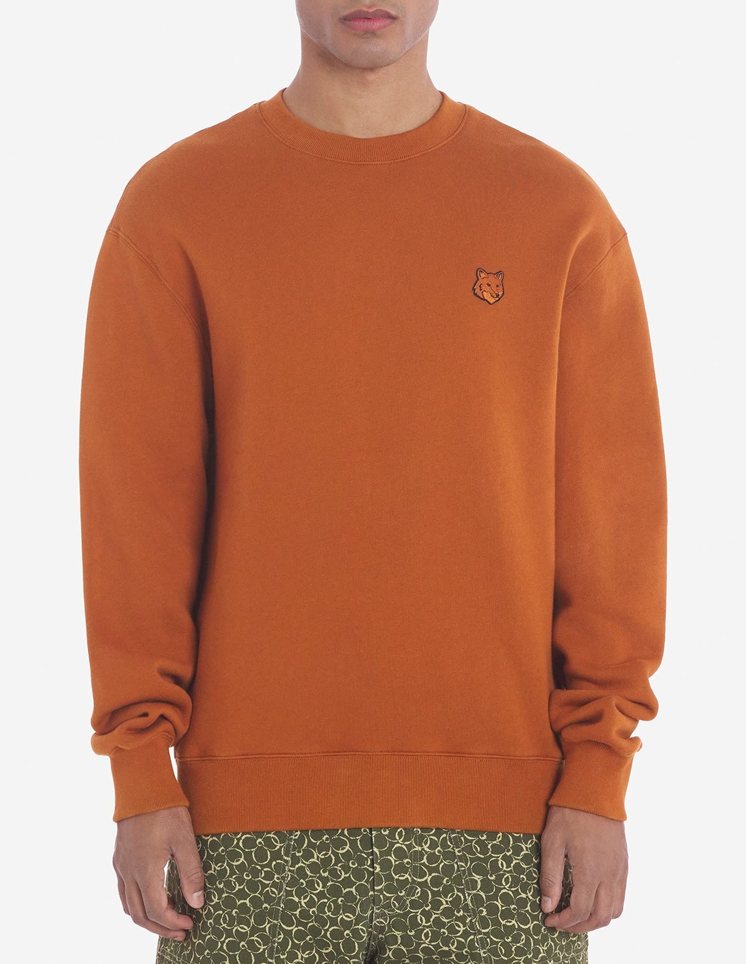 Sweatshirt Bold Fox Head avec écusson - Tobacco