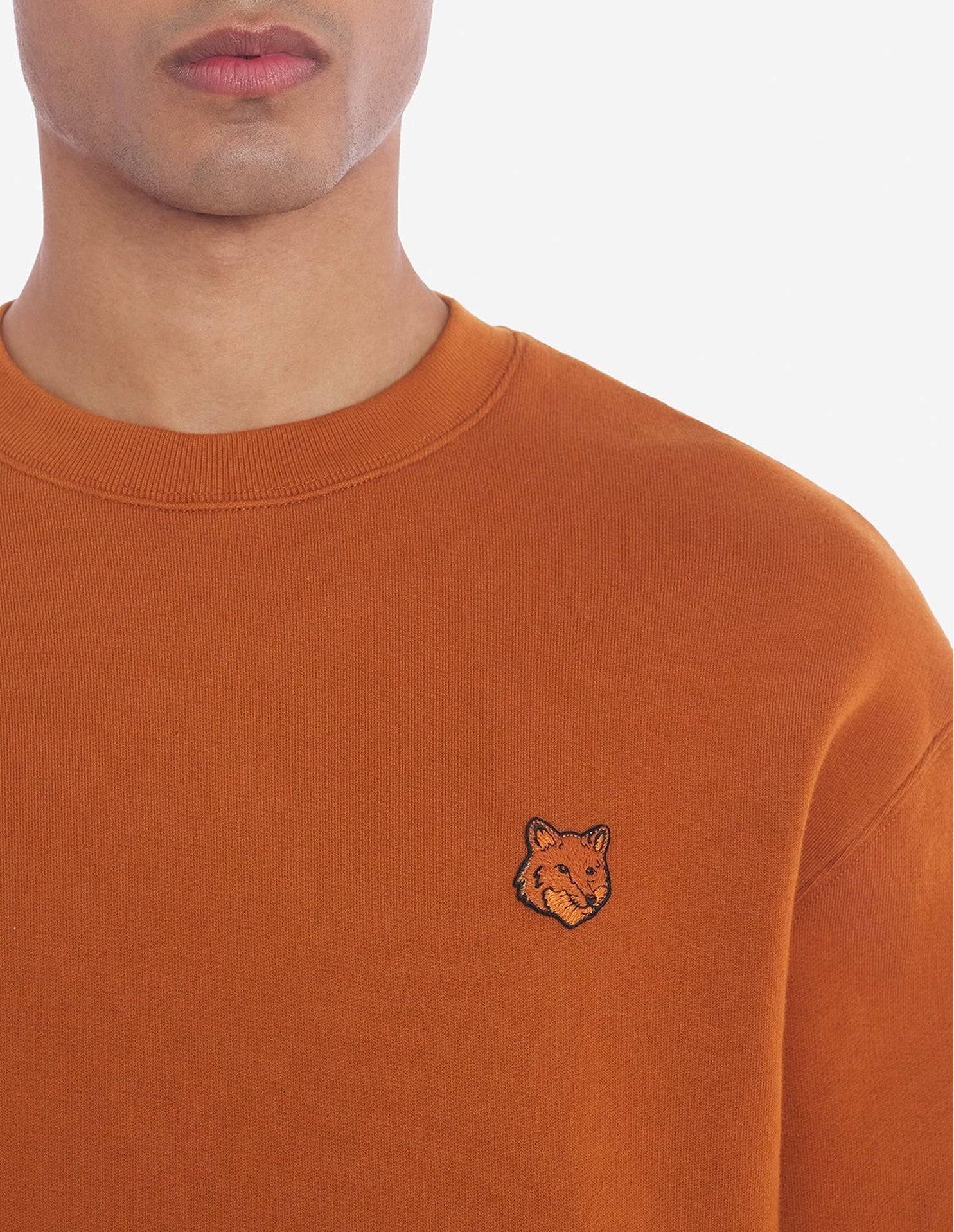 Sweatshirt Bold Fox Head avec écusson - Tobacco