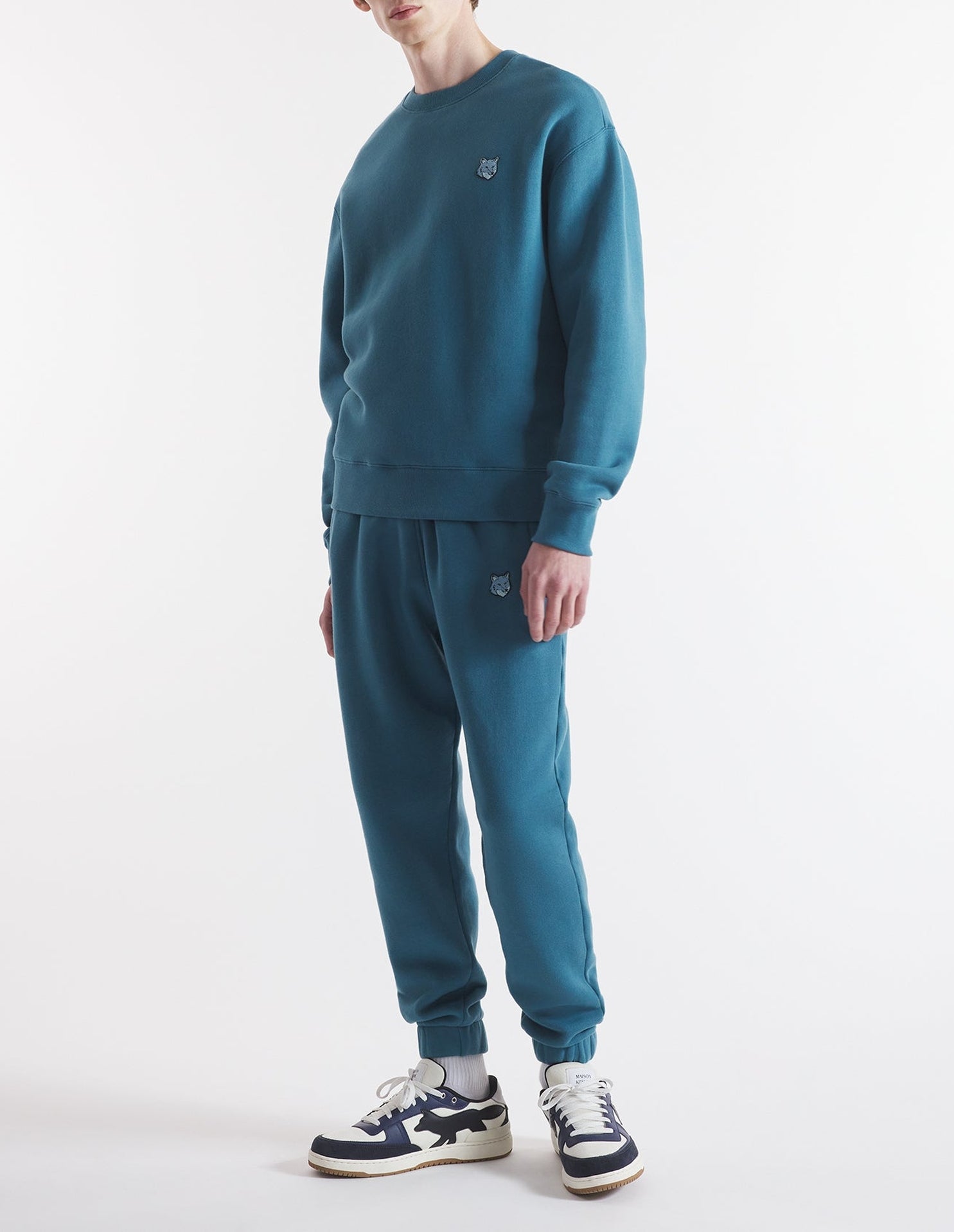 Sweatshirt Bold Fox Head avec écusson - Lake Blue