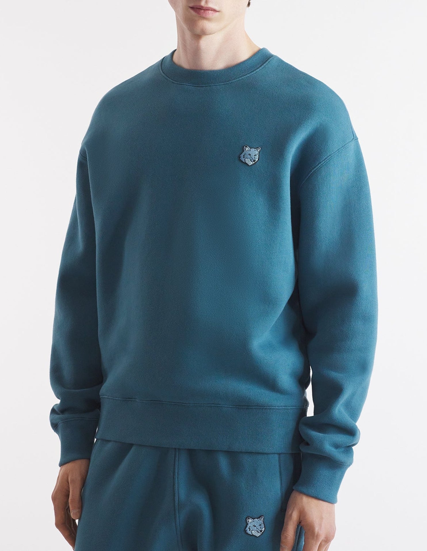 Sweatshirt Bold Fox Head avec écusson - Lake Blue
