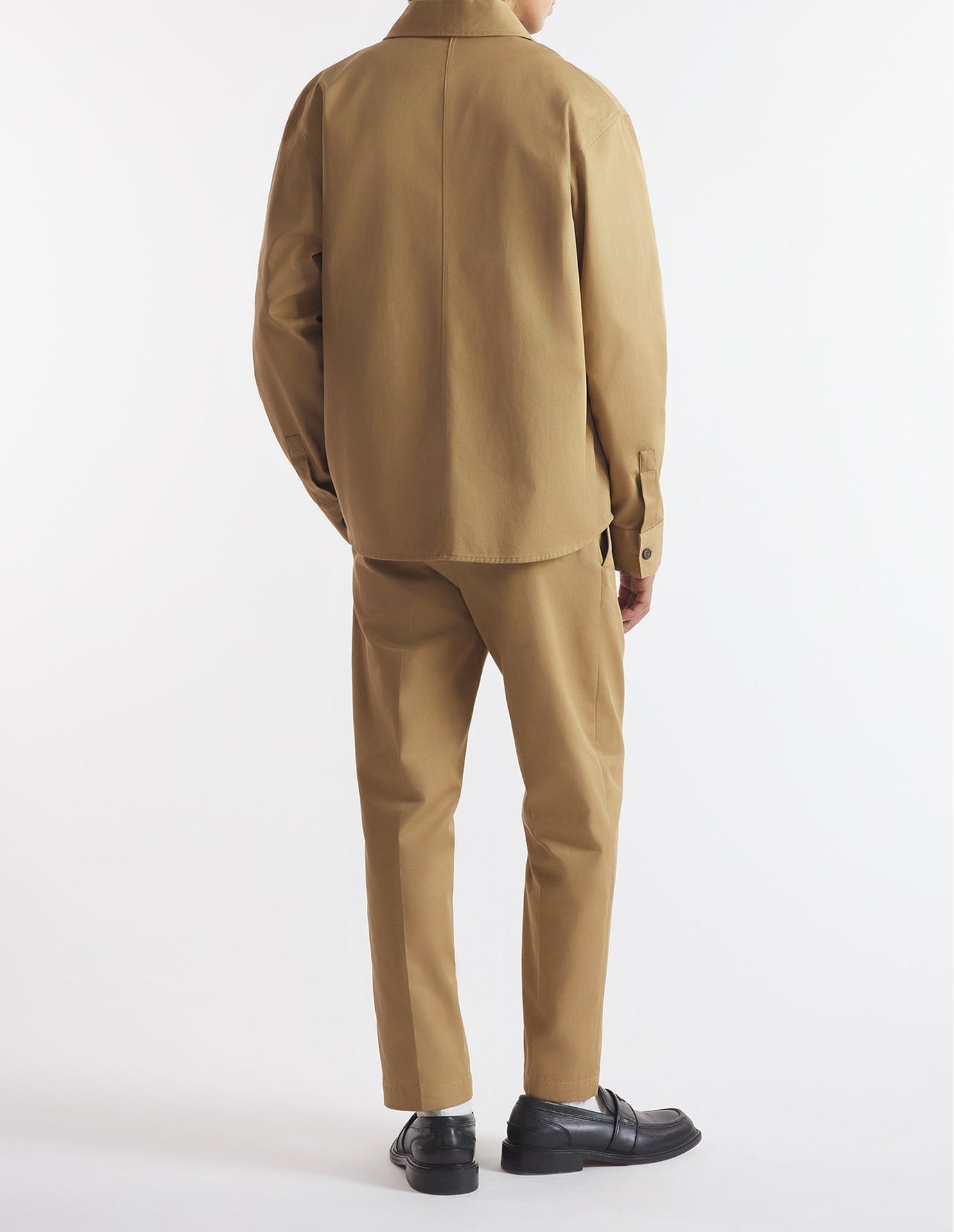 Over shirt with embroidery - Chino Beige