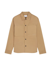 Over shirt with embroidery - Chino Beige