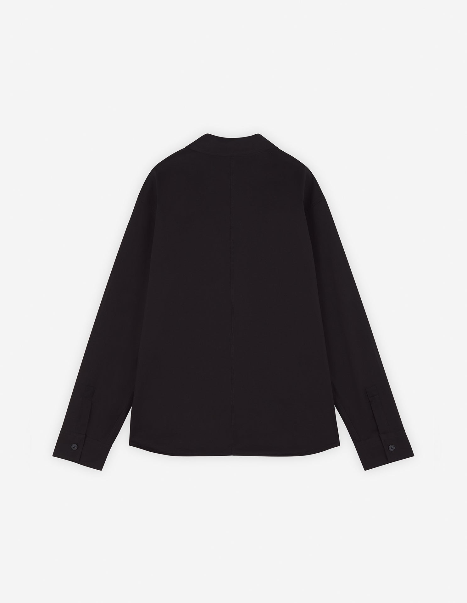 Pocket overshirt with embroidery - Black