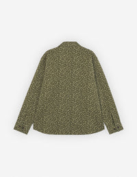 Patterned overshirt with label - Khaki Design