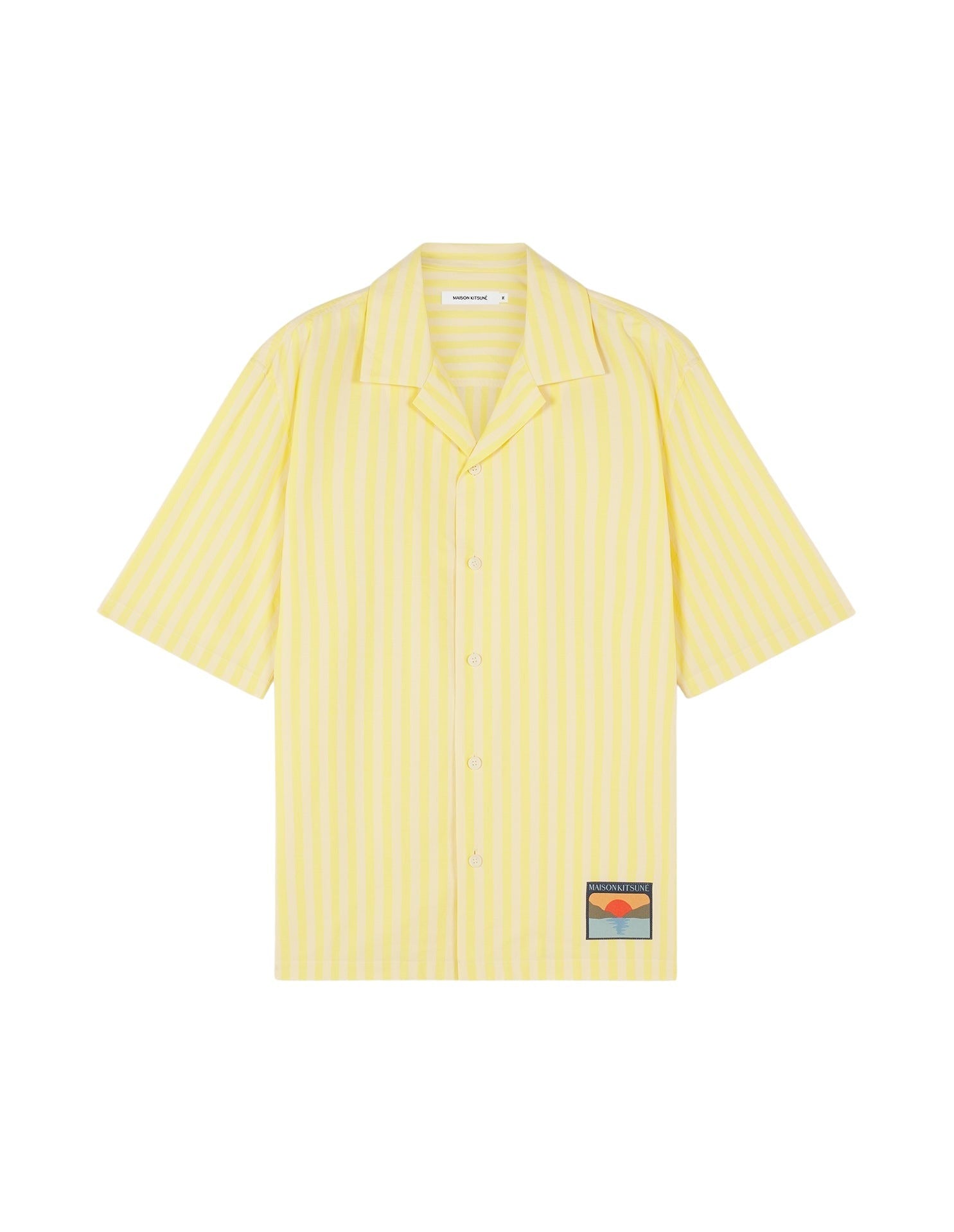 Chemise rayée à manches courtes - Light Yellow Stripes