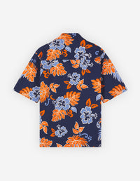 Short-sleeved boxy shirt with embroidery - Deep Navy Design