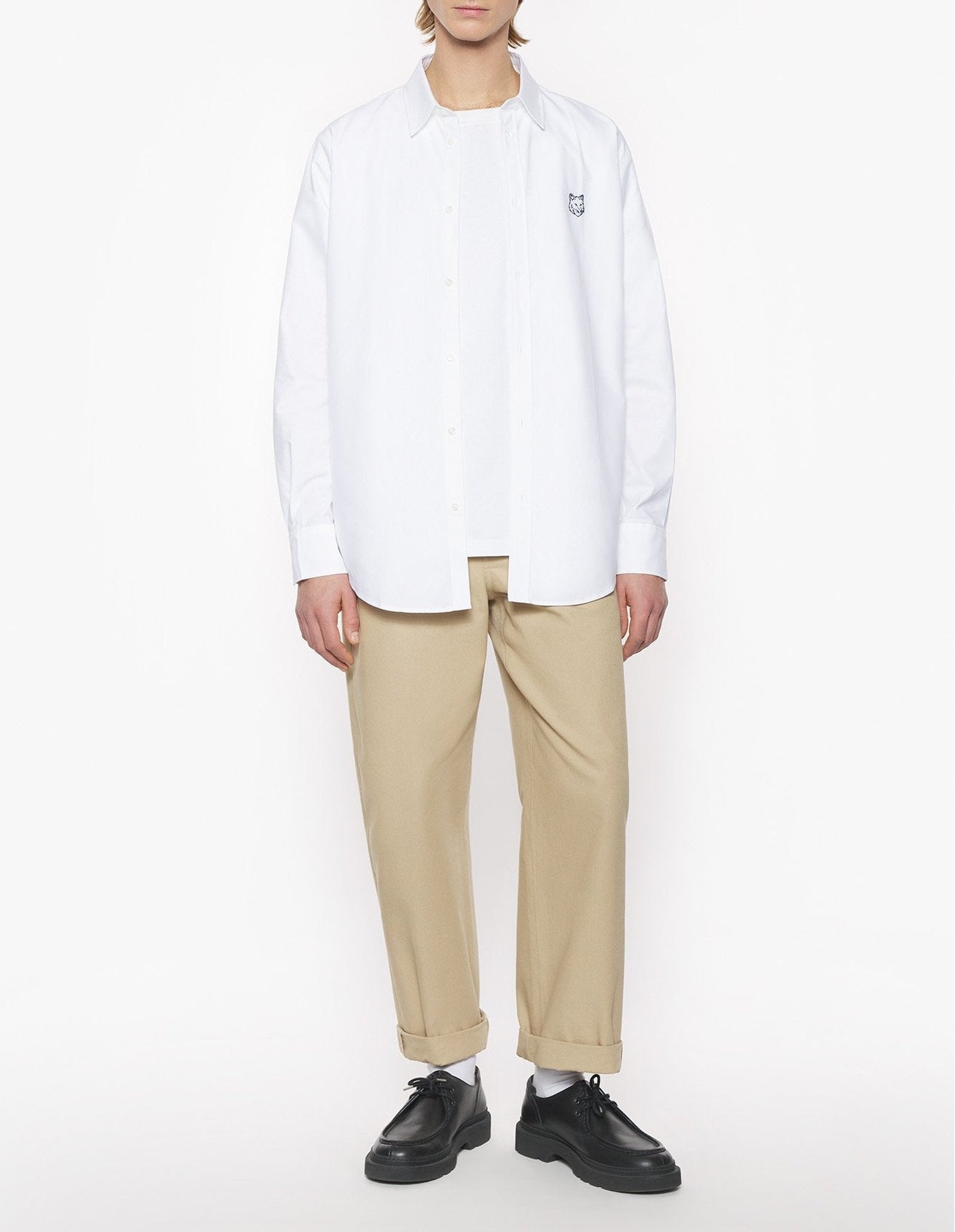 Chemise Fox Head brodée - White