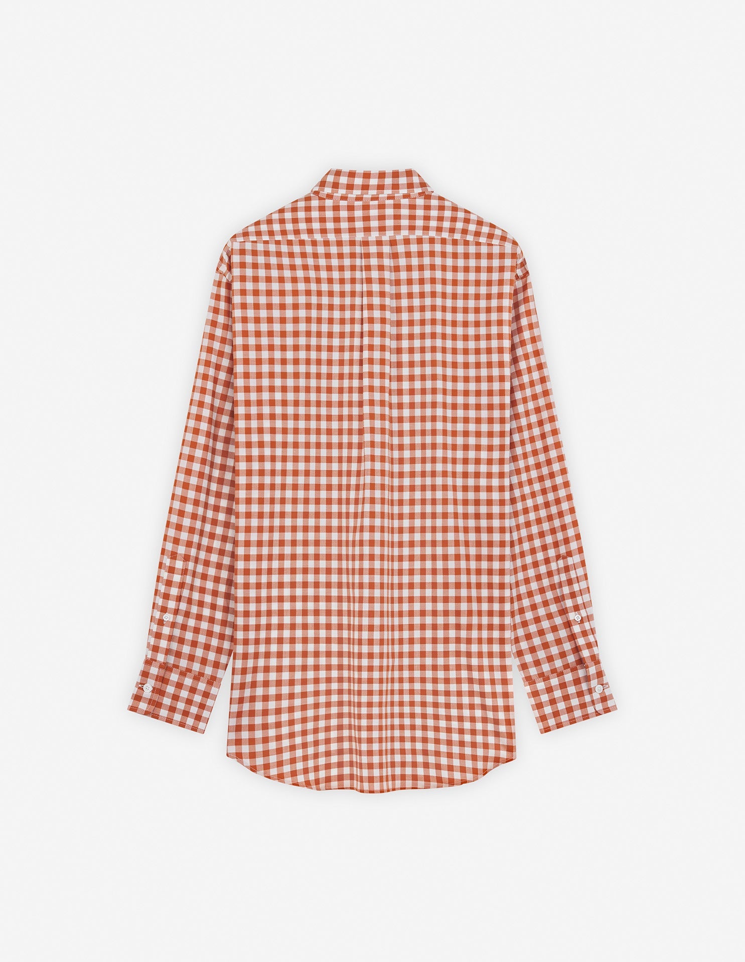 Gingham printed skater shirt - Spice & White
