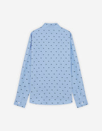 Shirt with badge - Light Blue & Green