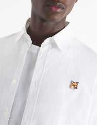 Shirt with badge - White