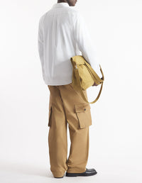 Shirt with badge - White