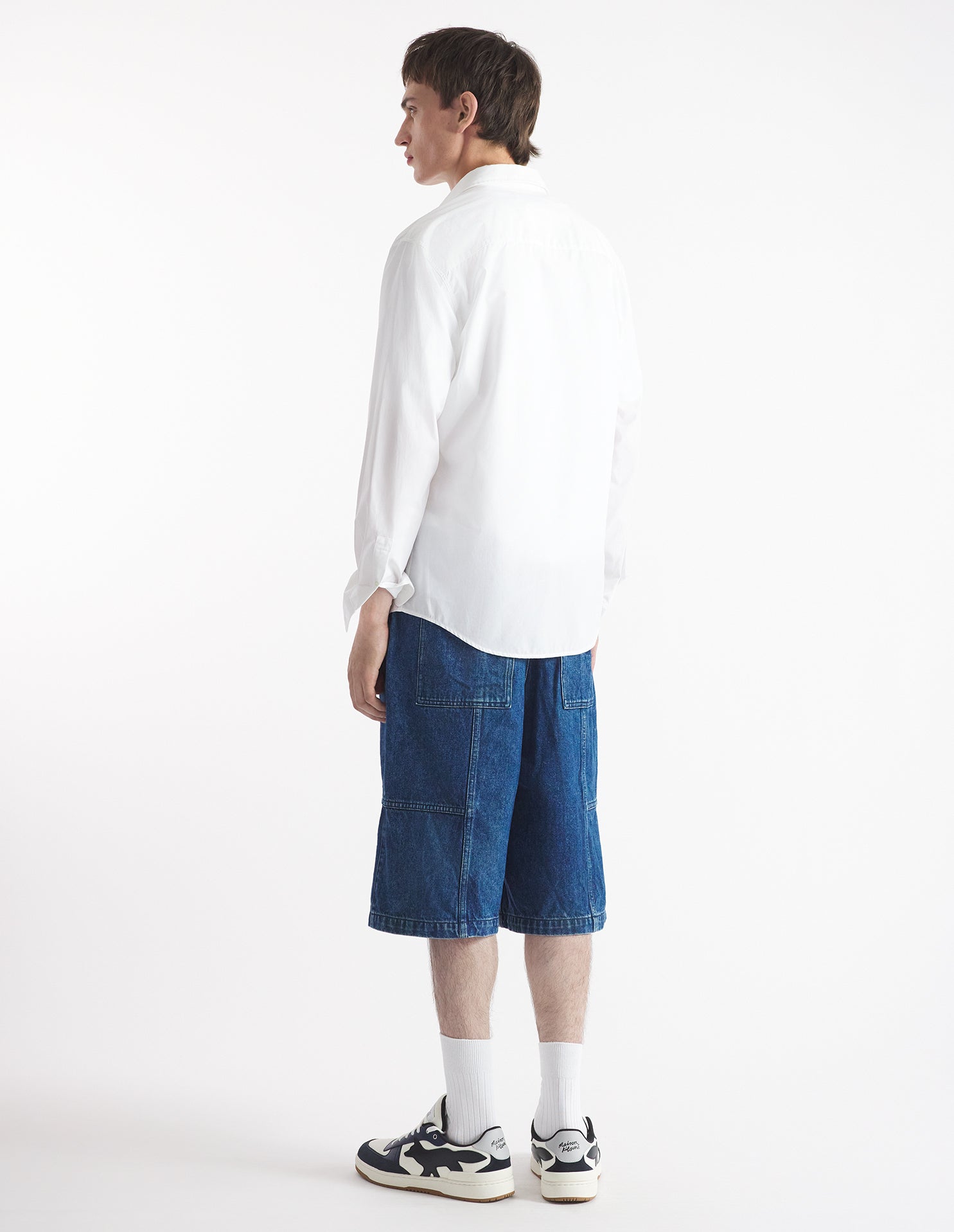 Chemise avec logo imprimé - White