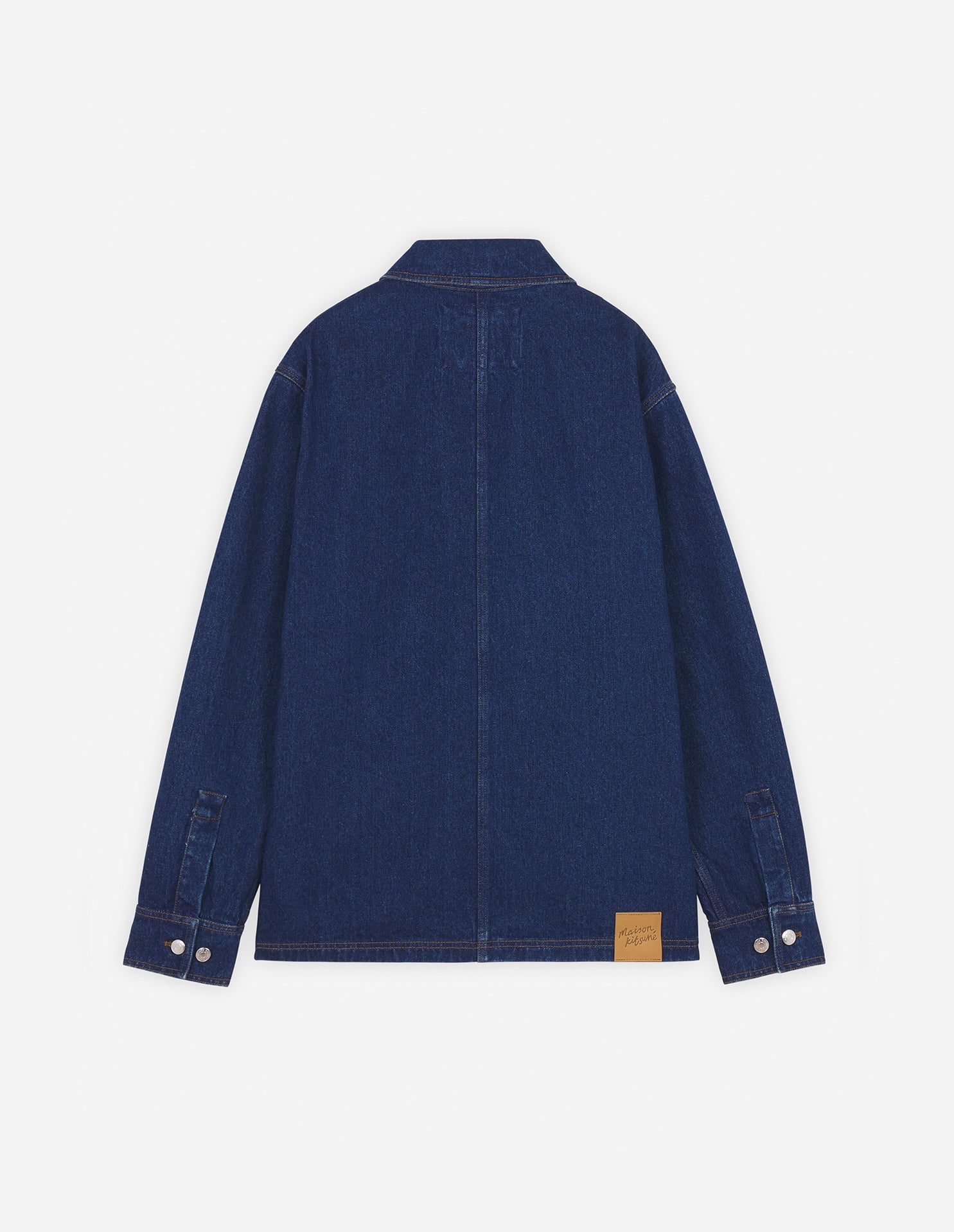 Embossed denim jacket - Stone Washed Indigo