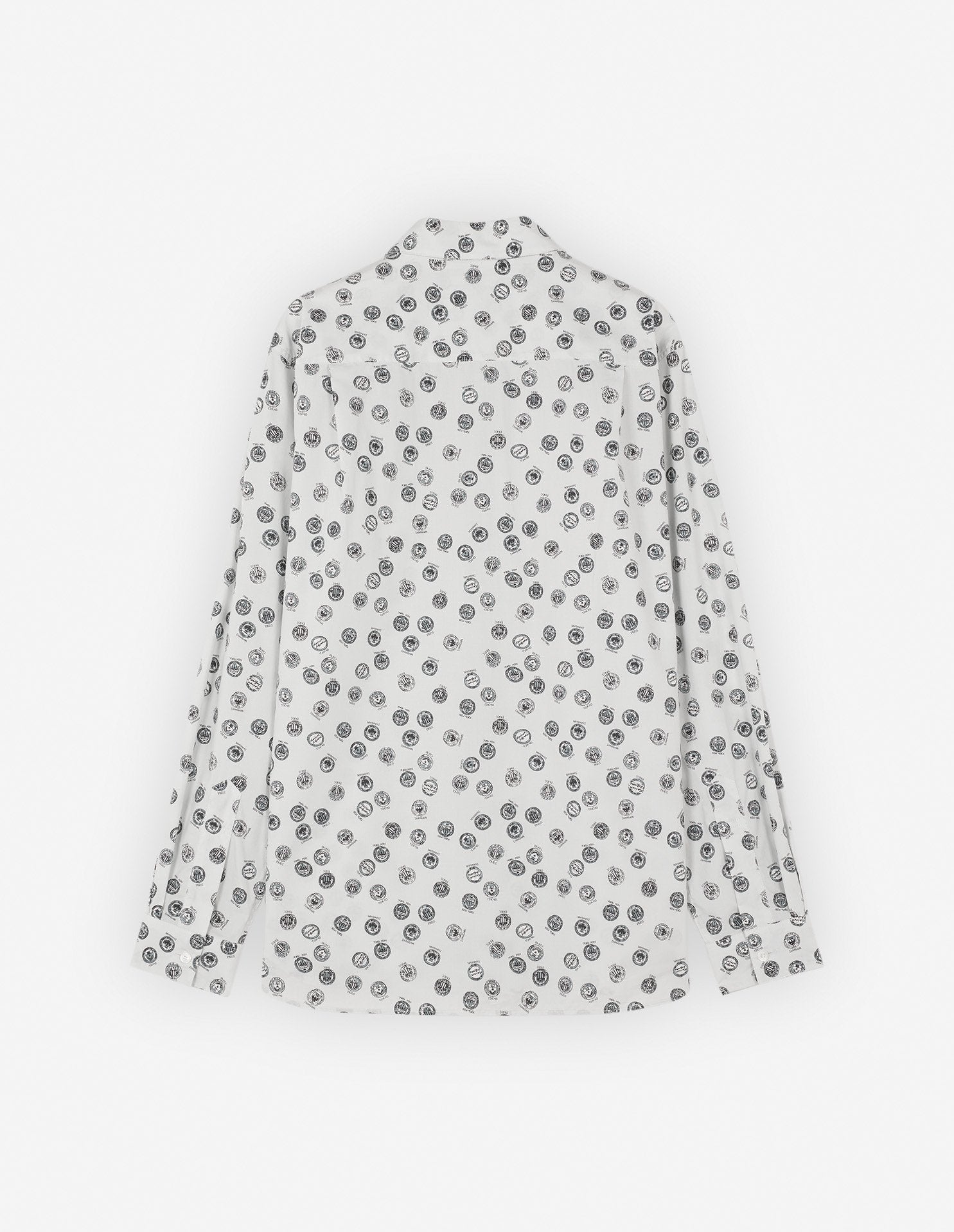 Chemise décontractée à motif avec poche - Grey Blue Design