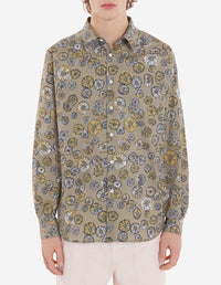 Chemise décontractée à motif avec poche à l'avant - Canvas Design