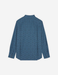 Kaleidoscope print casual shirt - Lake Blue