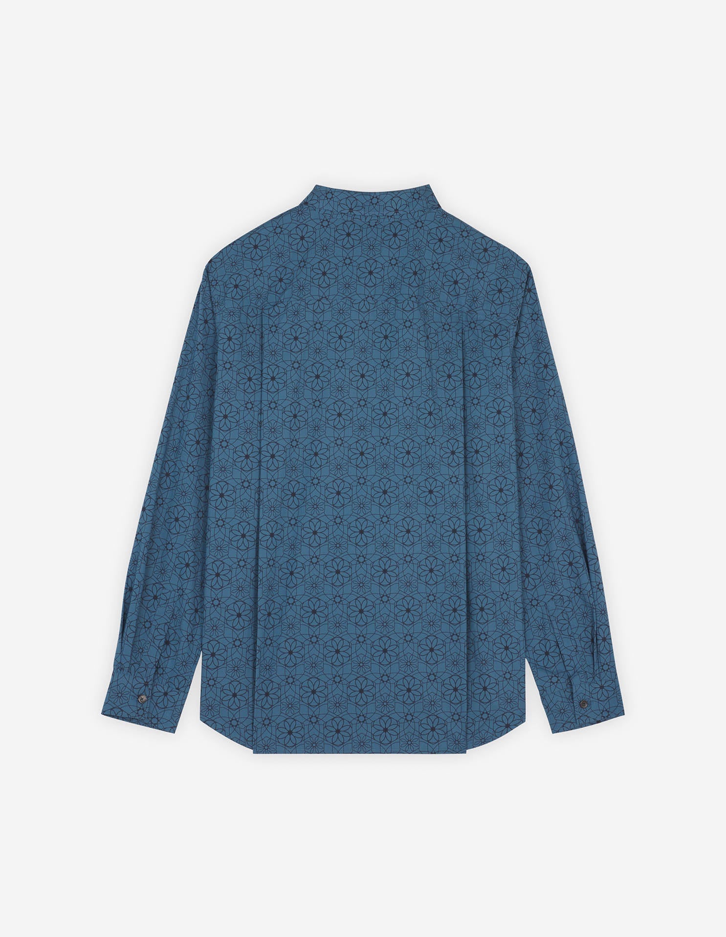 Kaleidoscope print casual shirt - Lake Blue