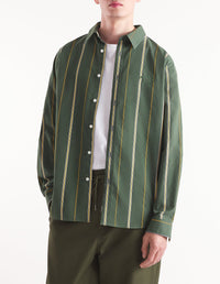 Chemise décontractée à rayures - Ranger Green