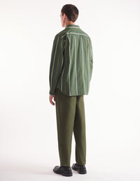 Chemise décontractée à rayures - Ranger Green
