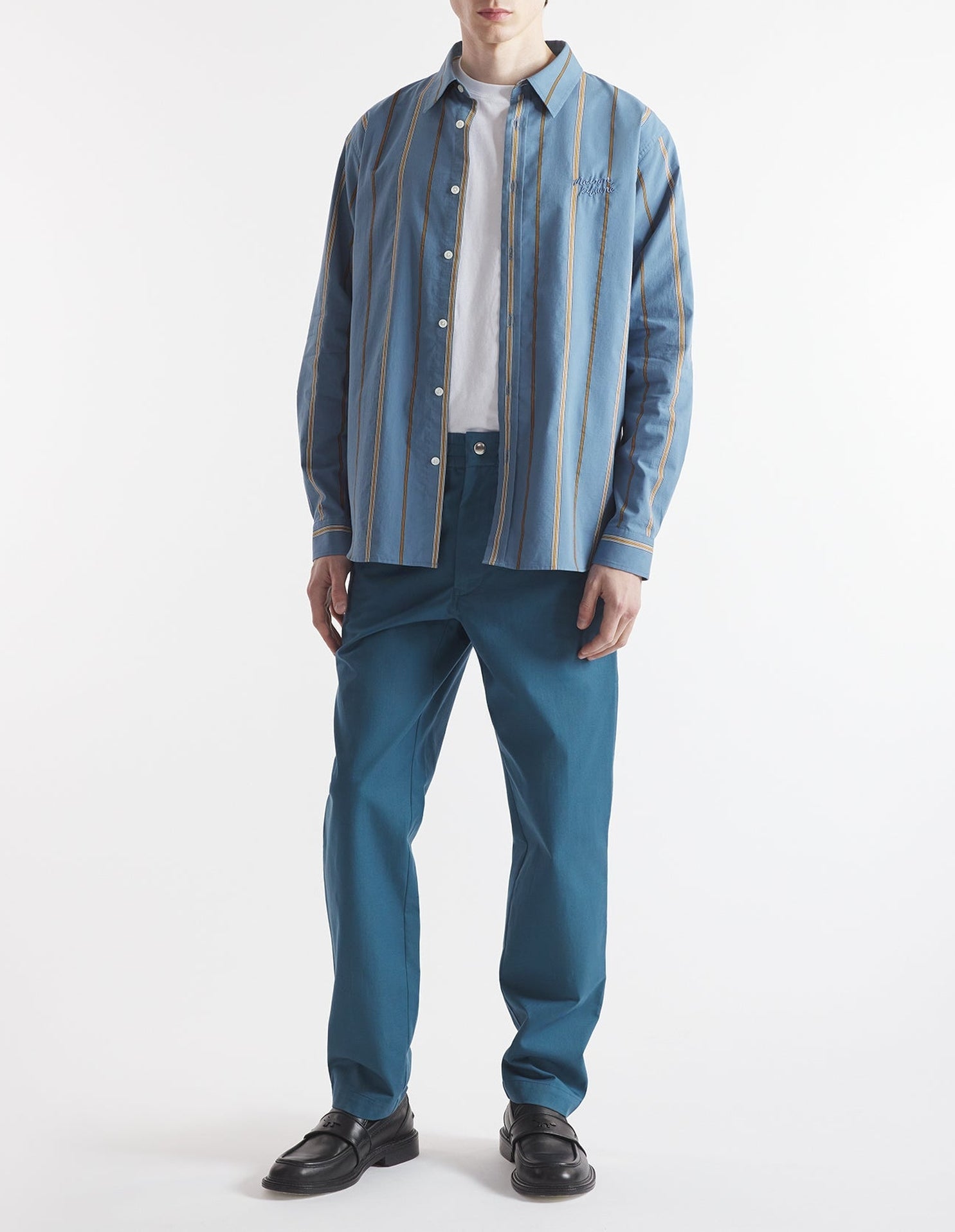 Chemise décontractée à rayures - Lake Blue