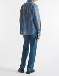 Chemise décontractée à rayures - Lake Blue