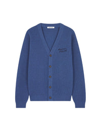 Cardigan avec inscription en laine - Storm Blue