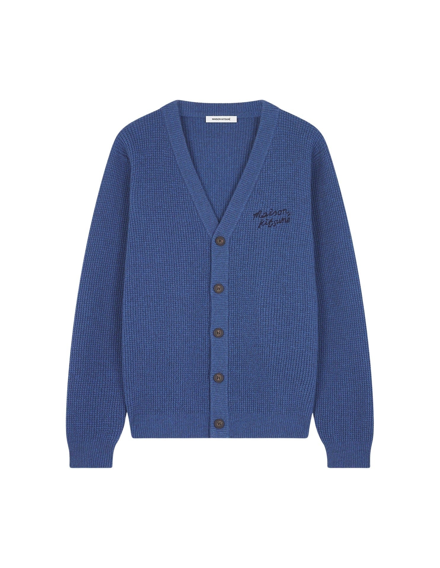 Cardigan avec inscription en laine - Storm Blue