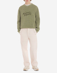 Pull à manches longues avec broderie - Khaki Green Melange