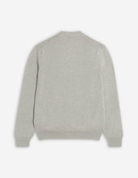 Cardigan Bold Fox Head à col V en laine - Light Grey Melange