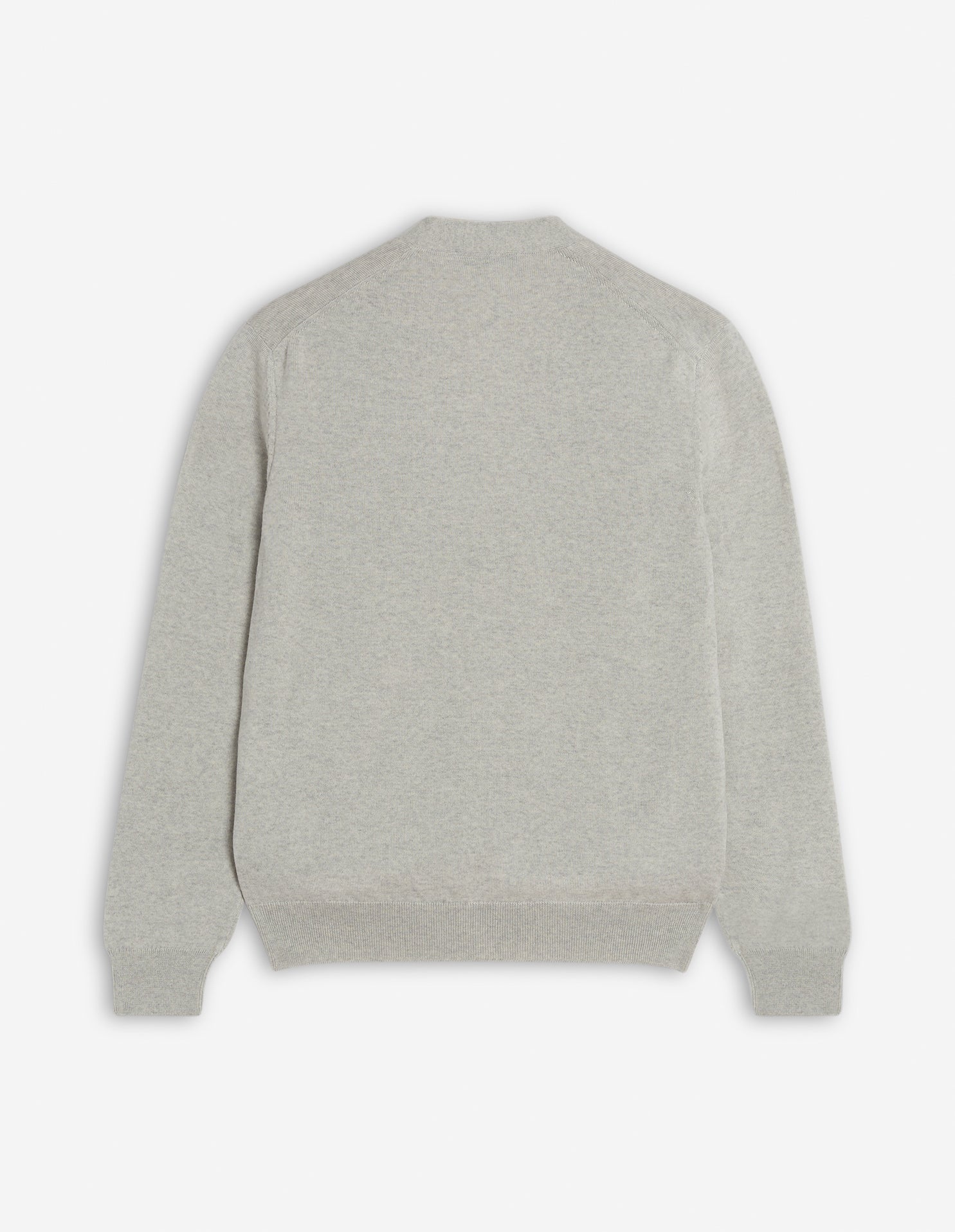 Cardigan Bold Fox Head à col V en laine - Light Grey Melange