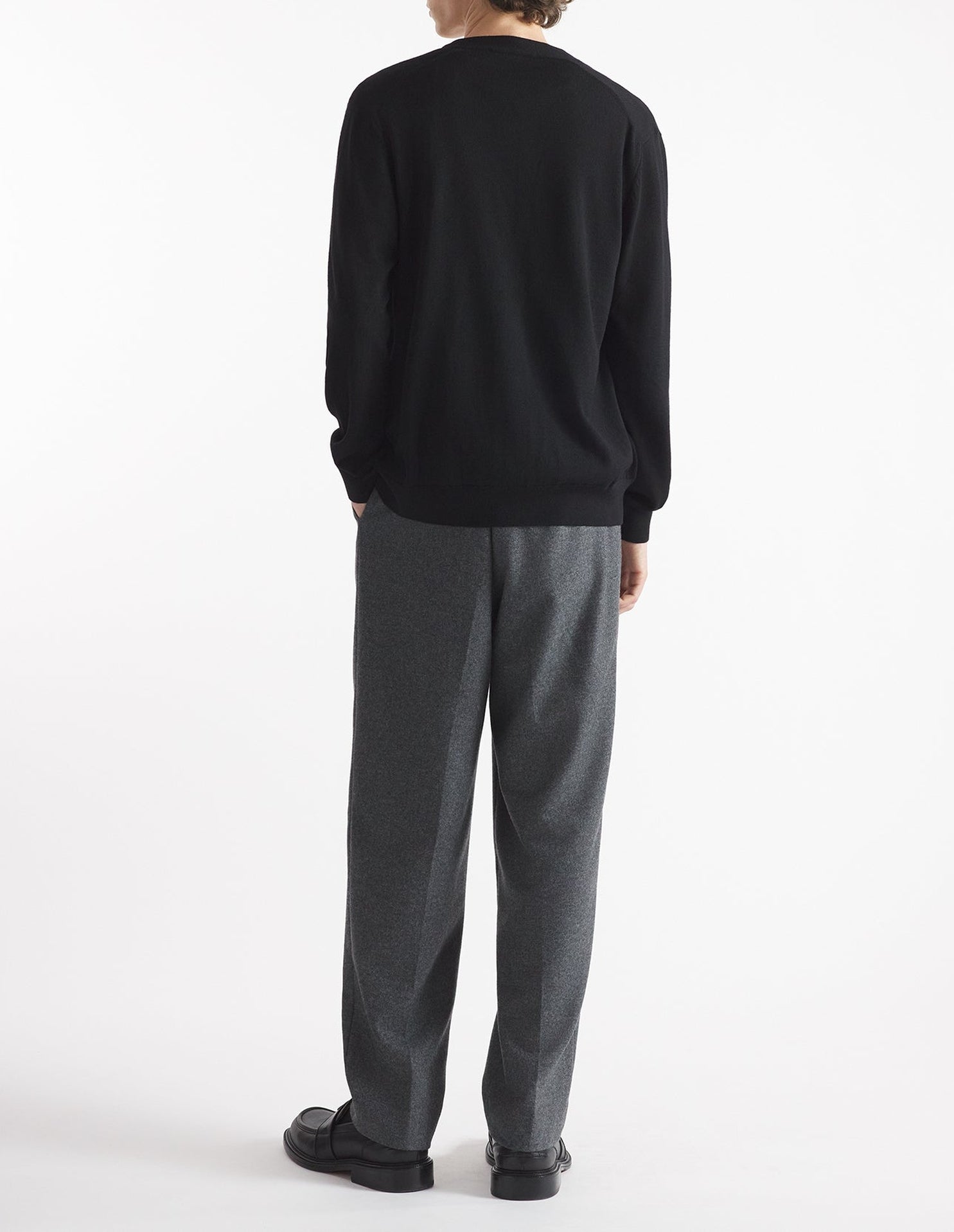 Bold Fox Head wool V-neck cardigan - Black